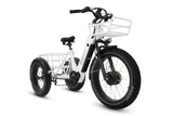 HJMbike TriHauler Cargo Fat Tire Etrike (Fully Assembled) white