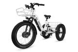 HJMbike TriHauler Cargo Fat Tire Etrike (Fully Assembled) white